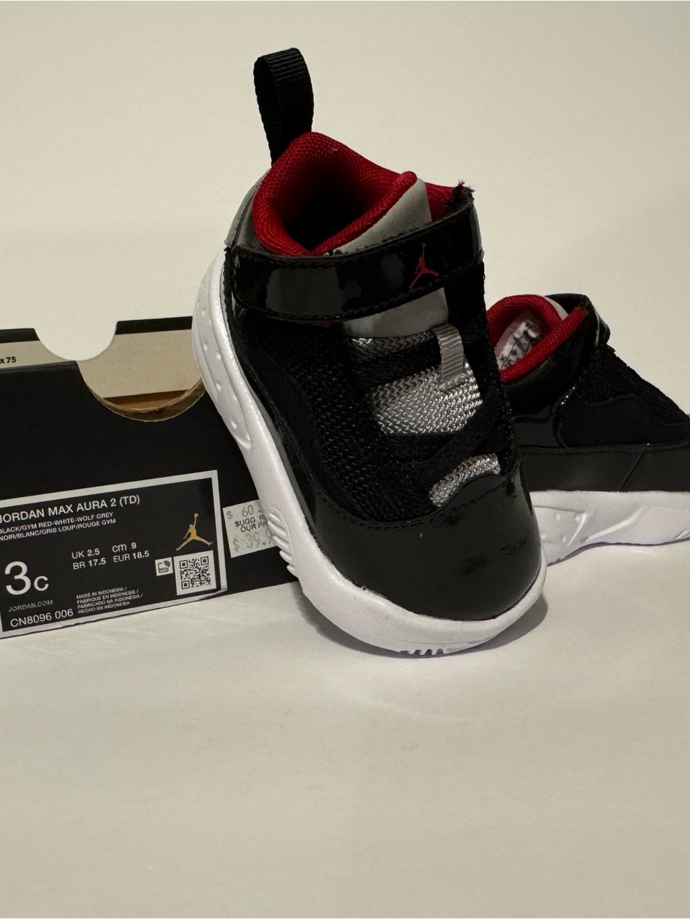 Jordan Toddler Sneakers in Black, Red and White